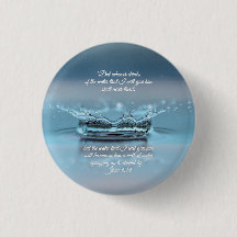 Blue Vatten Life törst aldrig Bible Verse John