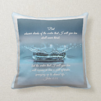 Blue Vatten Life törst aldrig Bible Verse John Kudde