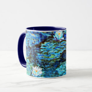Blue Vatten Lilies by Monet Mugg