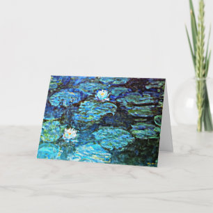 Blue Vatten-Lilies, målning av Monet, Kort