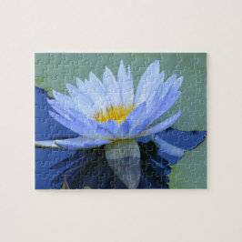 Blue Vatten Lily Puzzle Pussel