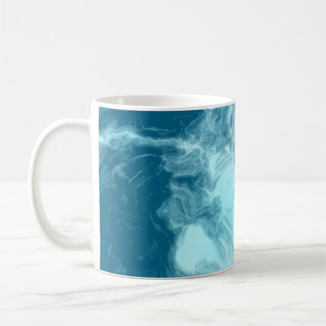 Blue Vatten Marble Kaffemugg (Vänster)