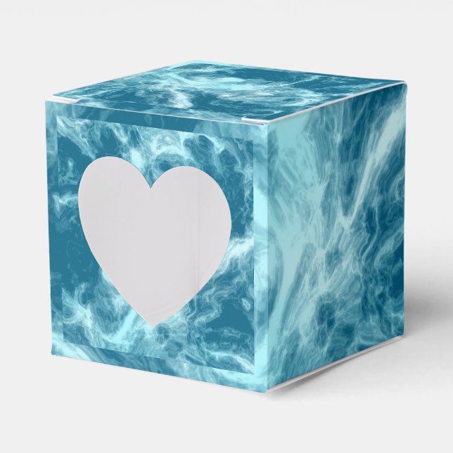 Blue Vatten Marble Presentaskar (Framsidan Sidan)