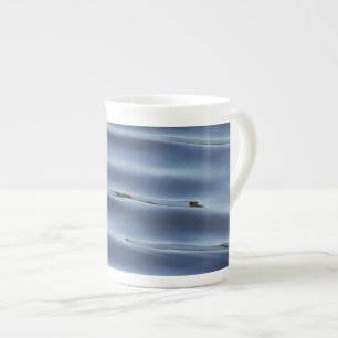 Blue vatten mönster benporslin mugg