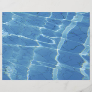Blue vatten mönster reklamblad