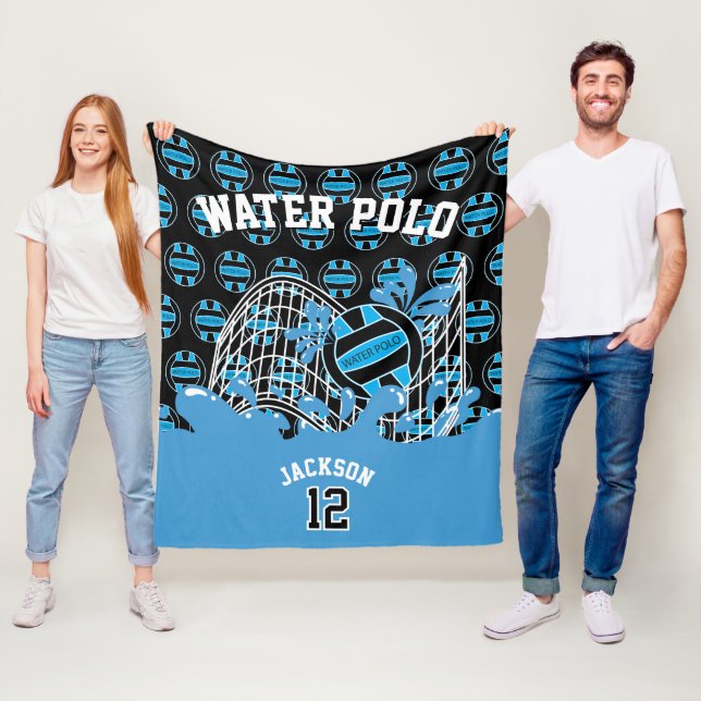 Blue - Vatten Polo 🤽 ‍ ♀️ Sport i Fleece Blanket (På plats)
