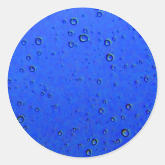 Blue Vatten Stickers Runt Klistermärke