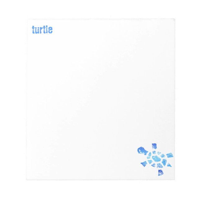Blue Vatten Turtle Anteckningsblock (Framsida)