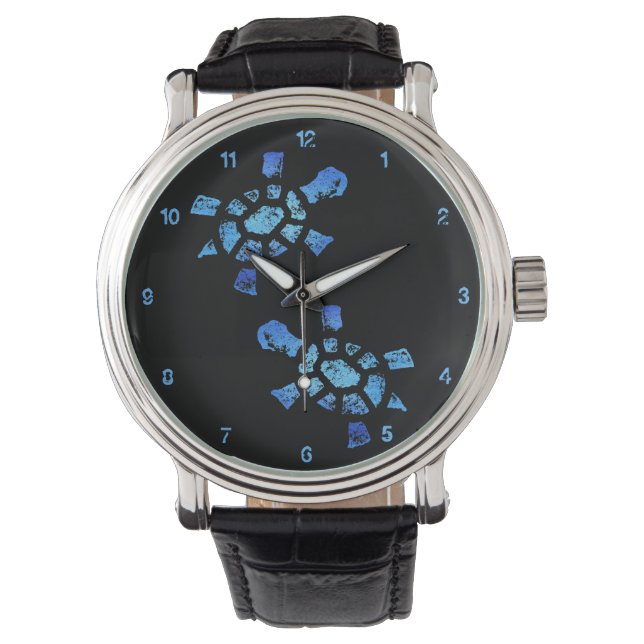 Blue Vatten Turtle Time Armbandsur (Framsida)