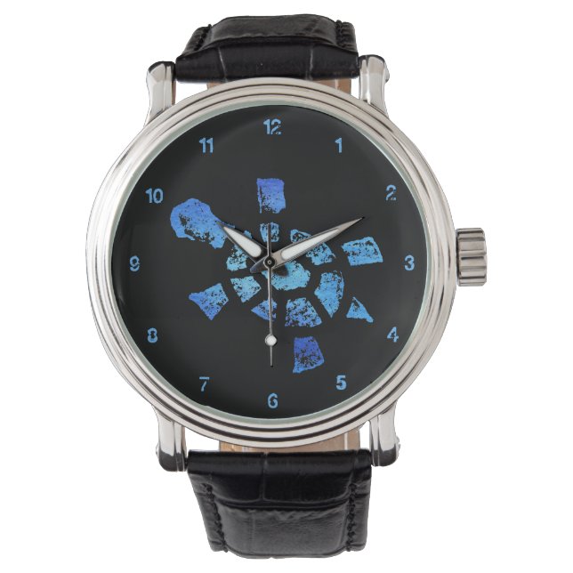 Blue Vatten Turtle Time Armbandsur (Framsida)