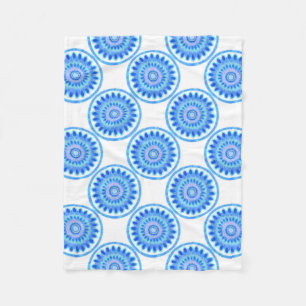 Blue Vatten Wheel Fleecefilt