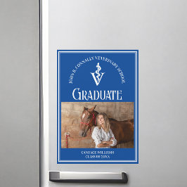 Blue Veterinary School Photo Studenten Magnet