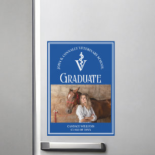 Blue Veterinary School Photo Studenten Magnet