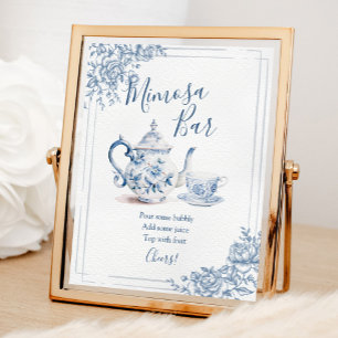 Blue Victorian Garden Möhippa Tea Mimosa Pub Poster