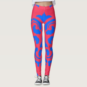 Blue Victorian Mönster Leggings