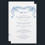 Blue Victorian Ornate Grace Bröllop Midmeny<br><div class="desc">Om du vill göra ytterligare anpassningar klickar du på "Anpassa den här mallen" och sedan på "Redigera med Design Verktyg". Snyggten kan redigeras enkelt för att använda bröllop-mallar,  fler objekt finns i butiken (inbjudningar,  osa,  tackkort,  papper och dekoration). Kontakta mig om du behöver hjälp eller matchande artiklar.</div>