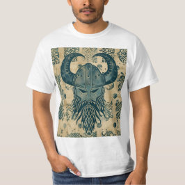 Blue Viking Head T Shirt