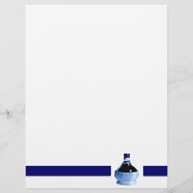 Blue Vin Flaska Letterhead (Framsida)