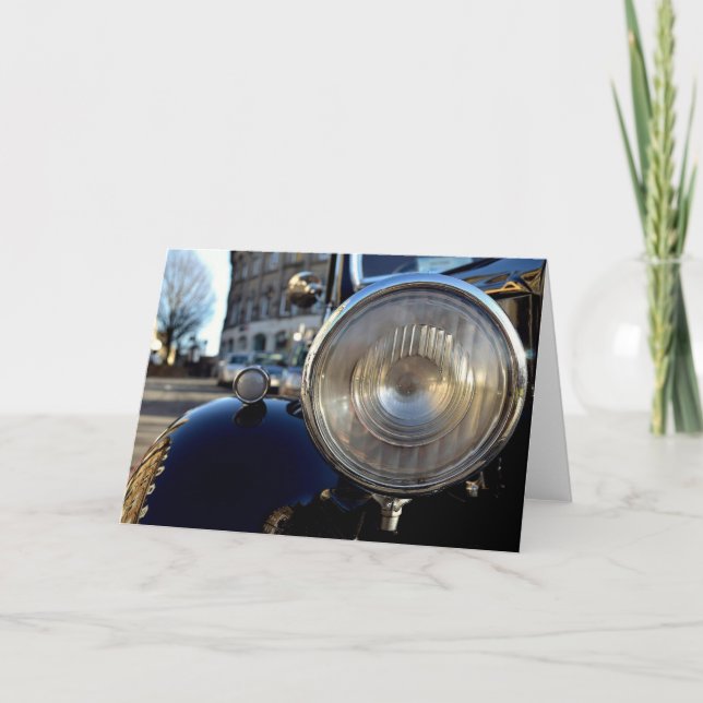 Blue Vintage bil Kort (Framsida)