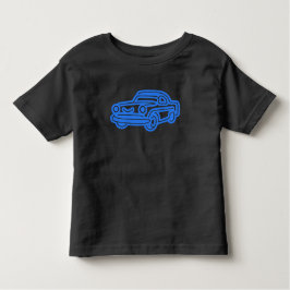 Blue Vintage Car Illustration T Shirt