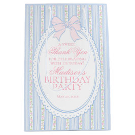 Blue Vintage Fancy Floral Birthday Party Favors