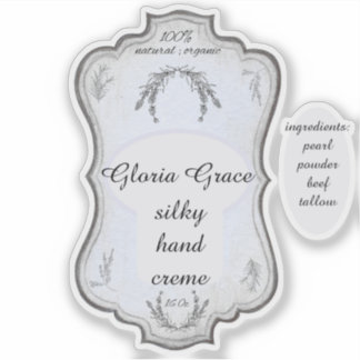 Blue Vintage Lotion Antique Jar Bottle  Klistermärken