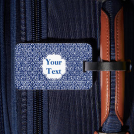 Blue Vintage Portugal Luggage Tag Bagagebricka