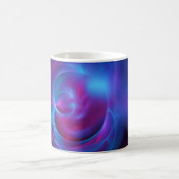 Blue Violet and Rosa Cosmic Swirly Fractal