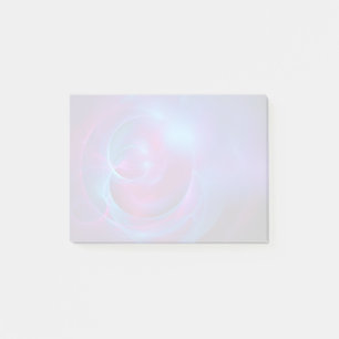 Blue Violet and Rosa Cosmic Swirly fractal Post-it Block