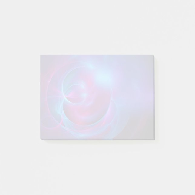 Blue Violet and Rosa Cosmic Swirly fractal Post-it Block (Framsida)