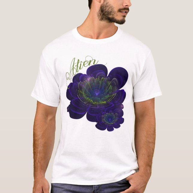 Blue Violet Corolla Flower T Shirt (Framsida)
