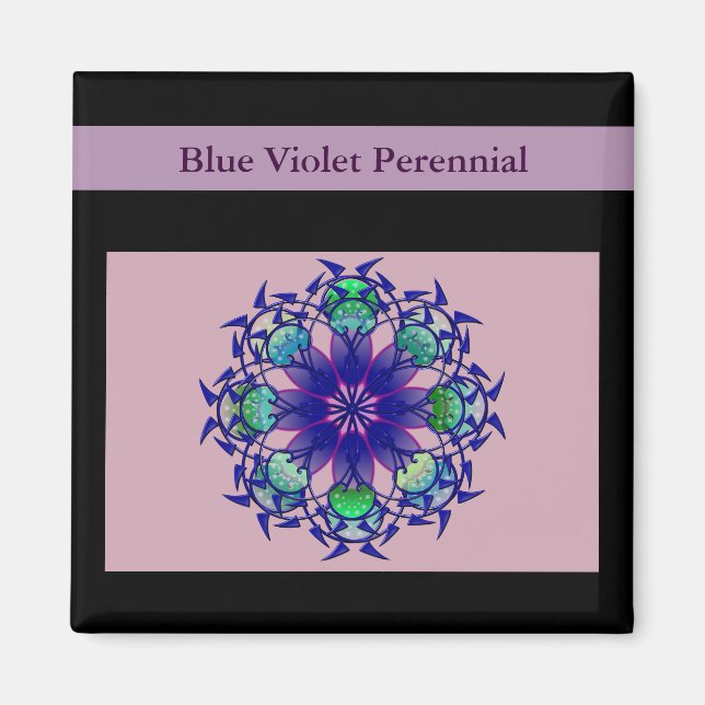 Blue Violet Perennial Magnet (Framsidan)
