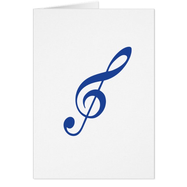 Blue Violin nyckel Hälsningskort (Framsidan)