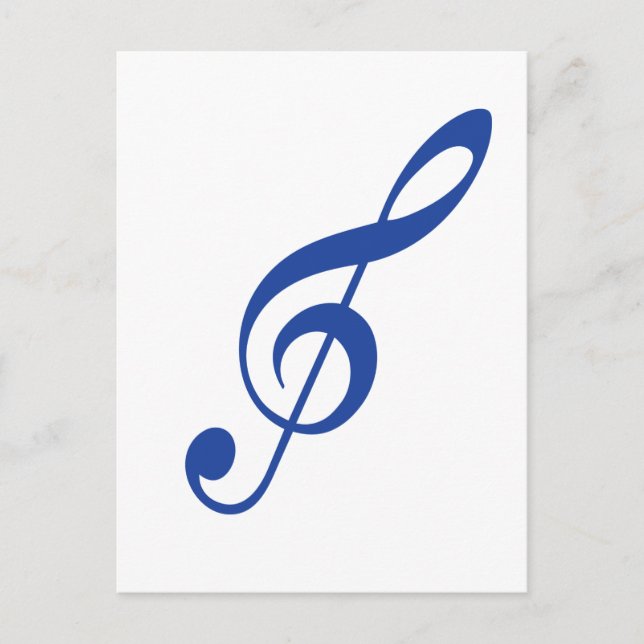 Blue Violin nyckel Vykort (Framsida)