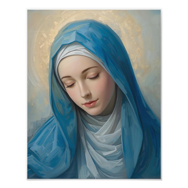 Blue VIrgin Mary Bild Fototryck (Framsidan)