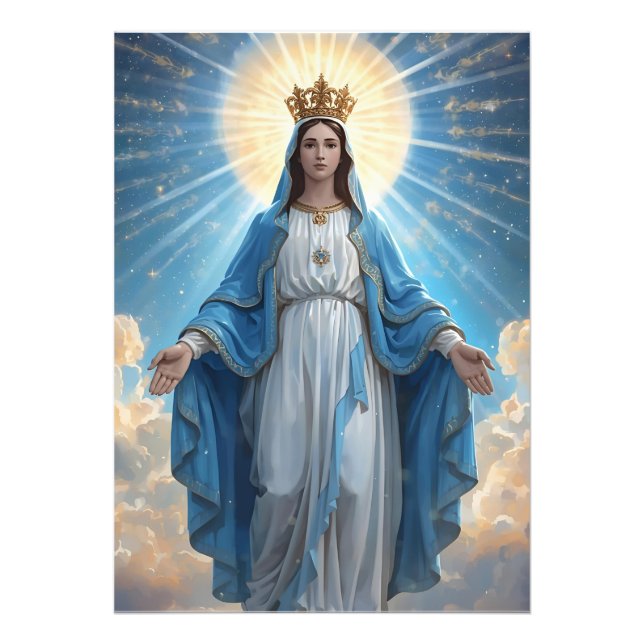 Blue VIrgin Mary Himmelsk Fototryck (Framsidan)