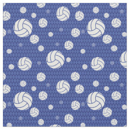 Blue Volleyball Chevron Patterned Tyg