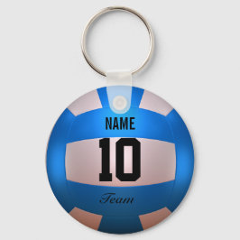 Blue Volleyball Nyckelring