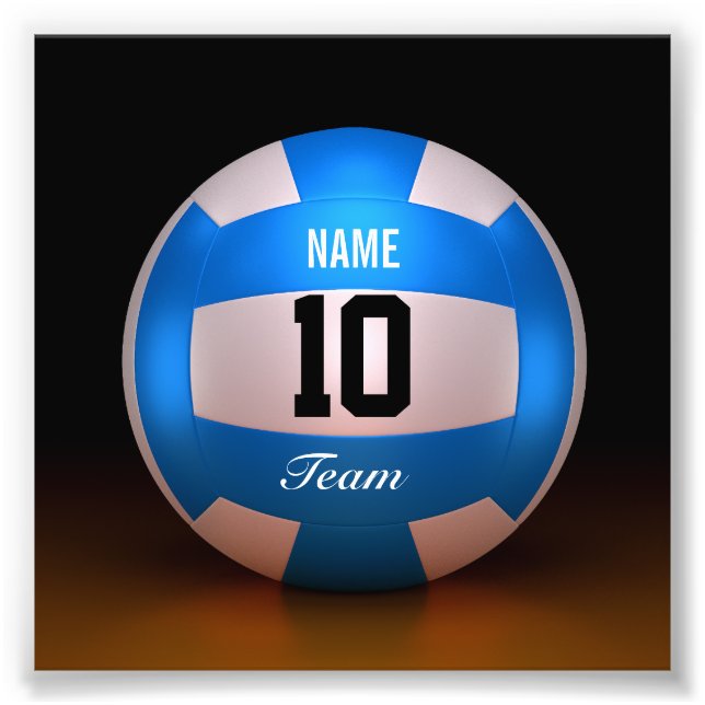 Blue Volleyball Team Fototryck (Framsidan)