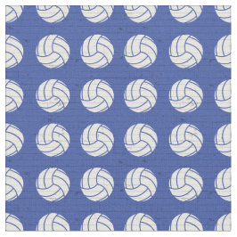 Blue Volleyball Wood Golv Patterned Tyg