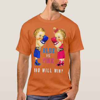Blue vs Rosa Boxing Spädbarn Gender Reveal Party T Shirt