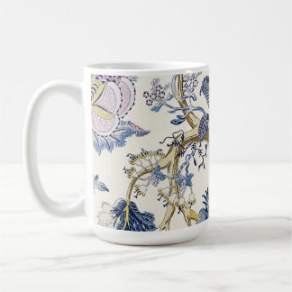 Blue W.Morris Blommönster Mugg