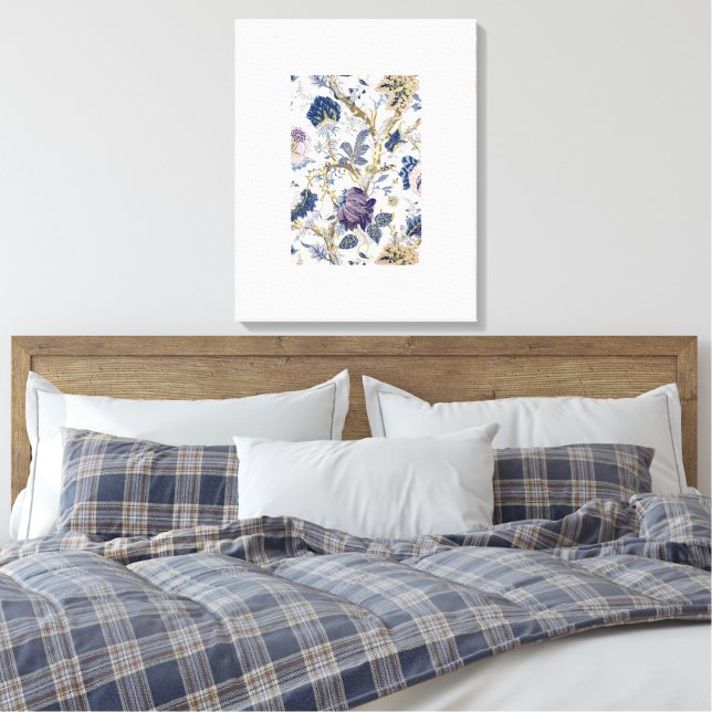 Blue W.Morris Mönster Stretched Kanvastryck (Insitu (sovrum))