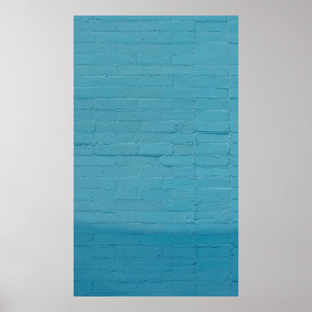 BLUE WALL BRICKS POSTER (Framsidan)