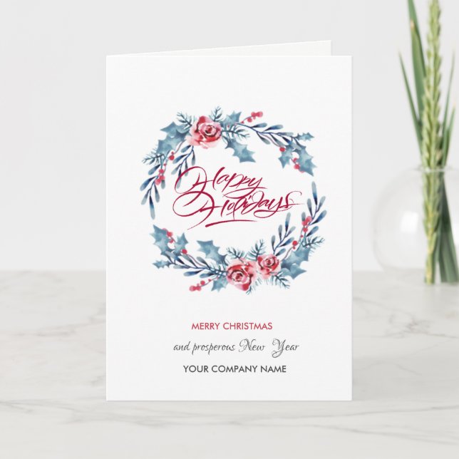 Blue Wandan God jul Corporation Helgkort (Framsida)