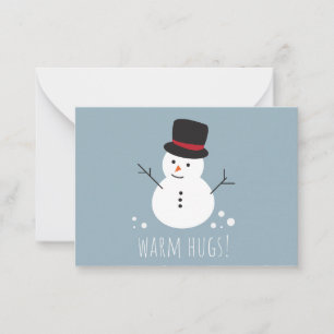 Blue Warm Hugs till Little Bro-julen Anteckningskort