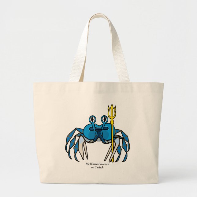 Blue Warrior Crab, MeWarriorWoman på Twitch Jumbo Tygkasse (Framsidan)
