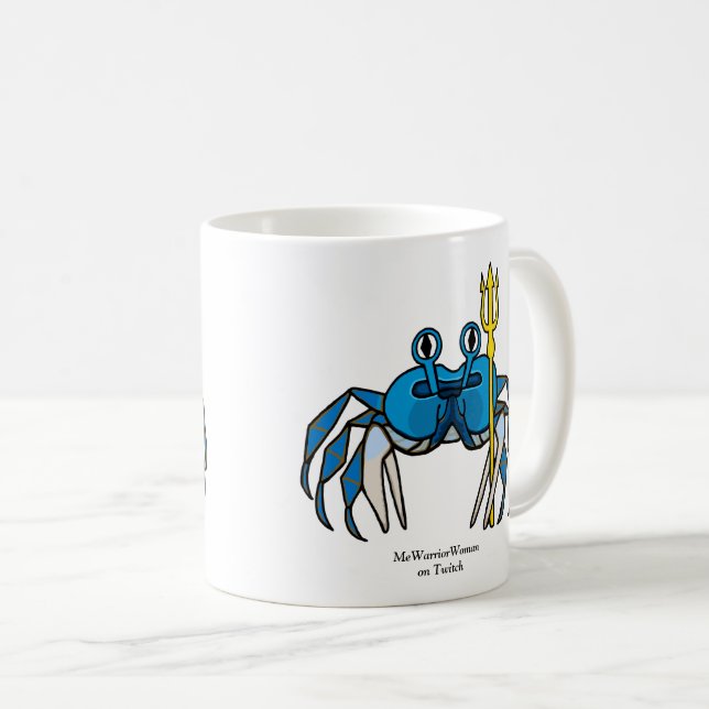 Blue Warrior Crab, MeWarriorWoman på Twitch Kaffemugg (Framsida höger)