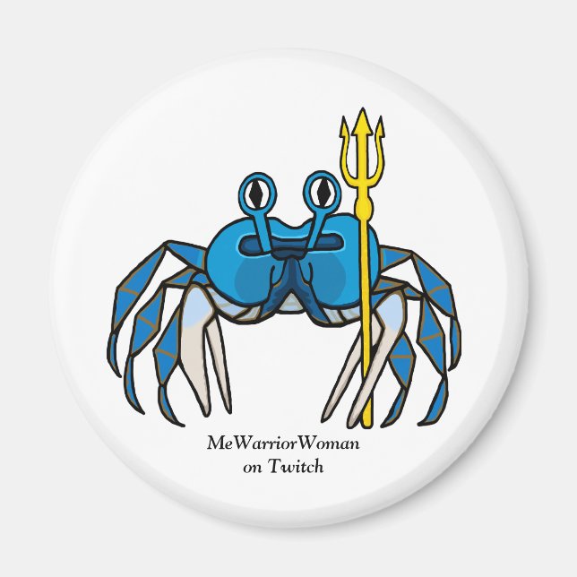 Blue Warrior Crab, MeWarriorWoman på Twitch Magnet (Framsidan)