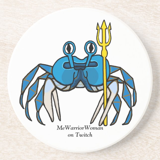Blue Warrior Crab, MeWarriorWoman på Twitch Underlägg (Framsidan)
